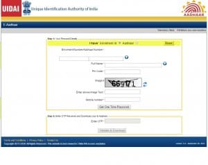 get aadhaar card with enrollment Id