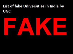 Current list of fake universities in india recognized by ugc