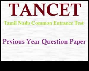 TANCET Previous Year Question Papers