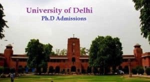Delhi University PhD Admission