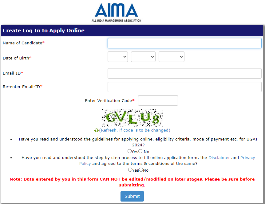 aima ugat application form